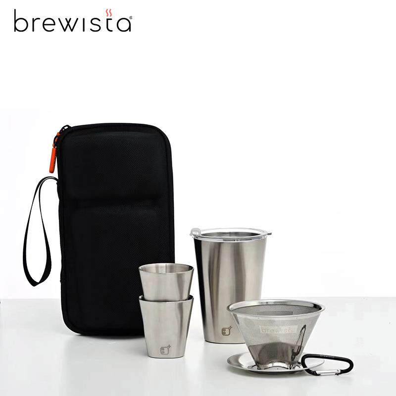 Brewista B+户外旅咖手冲咖啡套装组合 不锈钢便携咖啡滤杯分享壶