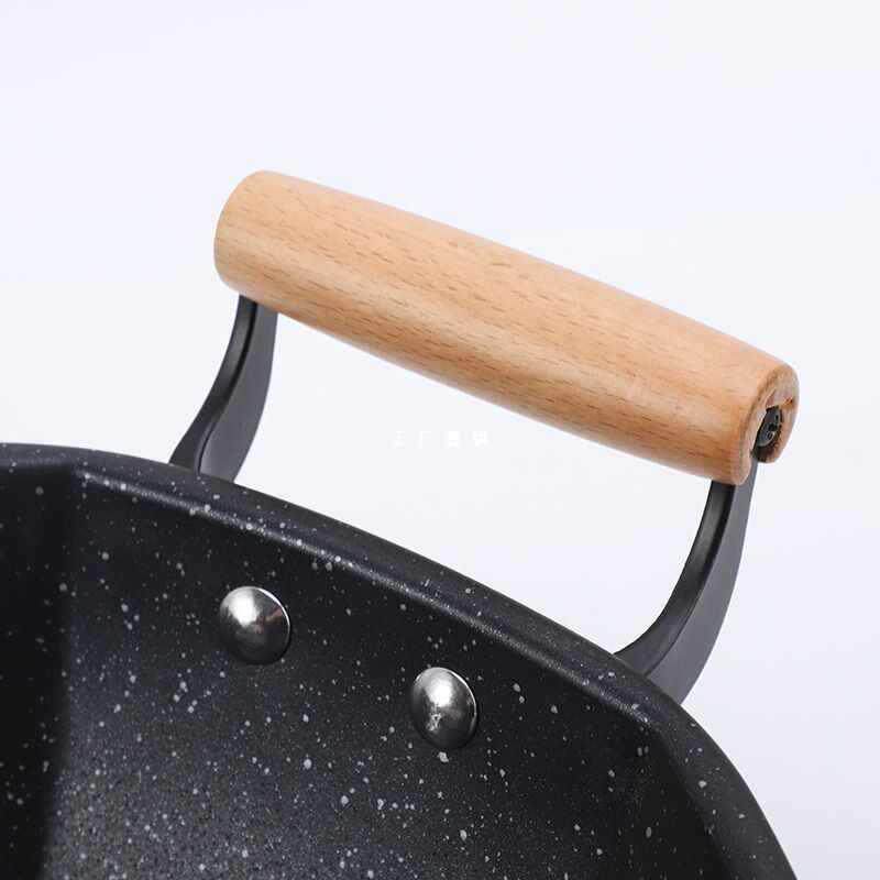 韩式麦饭石锅八角水煮鱼锅一锅多用双耳汤锅加深复合底炒锅