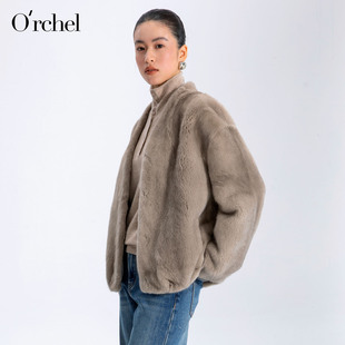 Orchel/欧榭丽轻奢老钱千金丹麦水貂母貂百搭休闲时尚皮草女外套