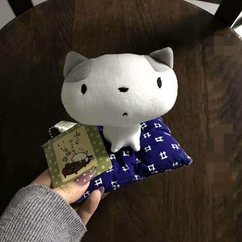 古早味萌物草纸猫毛绒玩偶挂件日系感氛围拍照打卡背包装饰钥匙扣