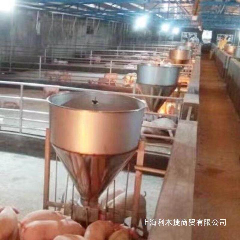 猪食槽养殖场不锈钢自动下料槽干湿两用养猪设备仔猪自由采食料槽
