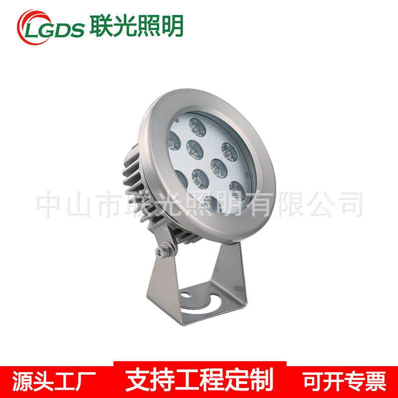 LED水底灯IP68防水304不锈钢水池灯6W9W3W七彩RGB 12V24V水下射灯