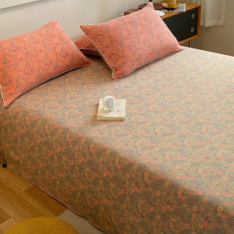 A类高端双层纱布床单单件纯棉100全棉法式单人被单枕套三件套床笠,床上用品,床单,淘宝优惠券,粉丝福利购,淘宝优惠卷