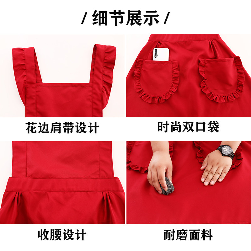 交叉带棉布围裙女厨房家用做饭时尚洋气韩版围腰奶茶店餐厅工作服,家庭/个人清洁工具,围裙,淘宝优惠券,粉丝福利购,淘宝优惠卷