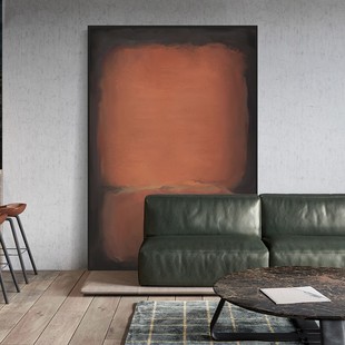 马克罗斯科意式极简挂画工业侘寂风挂画客厅落地沙发背景墙装饰画