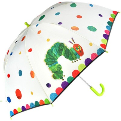 mideer弥鹿儿童雨伞好饿的毛毛虫雨天小学生幼儿园女童长柄遮阳伞