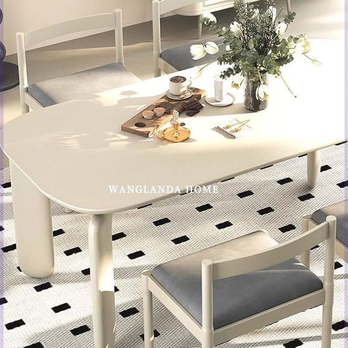 轻奢实木极简长桌设计师办公桌创意餐桌个性书桌洽谈桌艺术感桌子