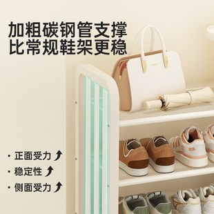 鞋架家用门口窄边入户门不占空间简易多层小型不锈钢鞋柜2024爆款