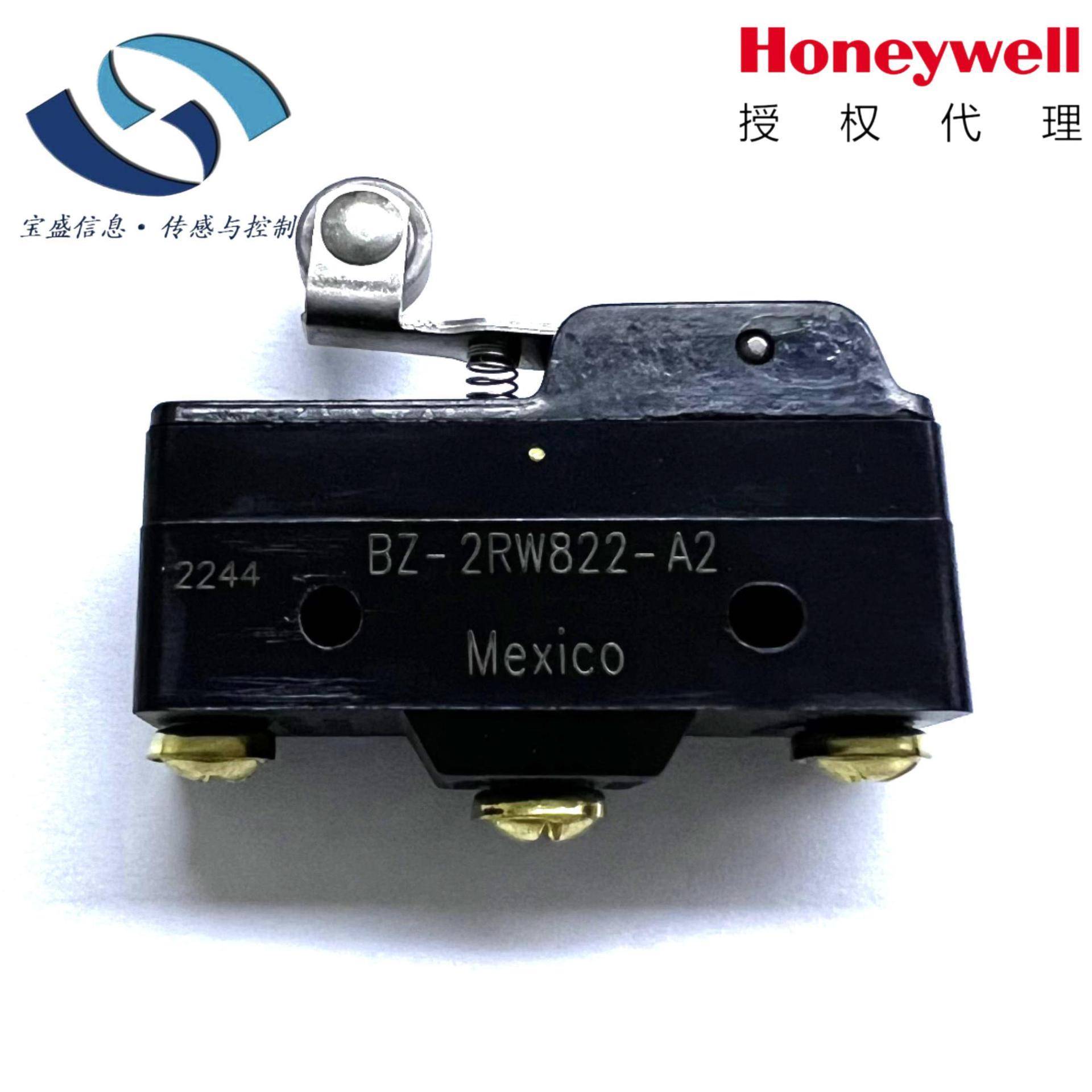 BZ-2RW822-A2 Honeywell 短滚轮杆微动开关, 单刀双掷15A 125VAC