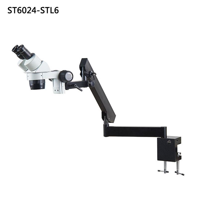 ST6024-STL6关节臂万向显微镜10倍20倍30倍40倍体视定倍两档变倍