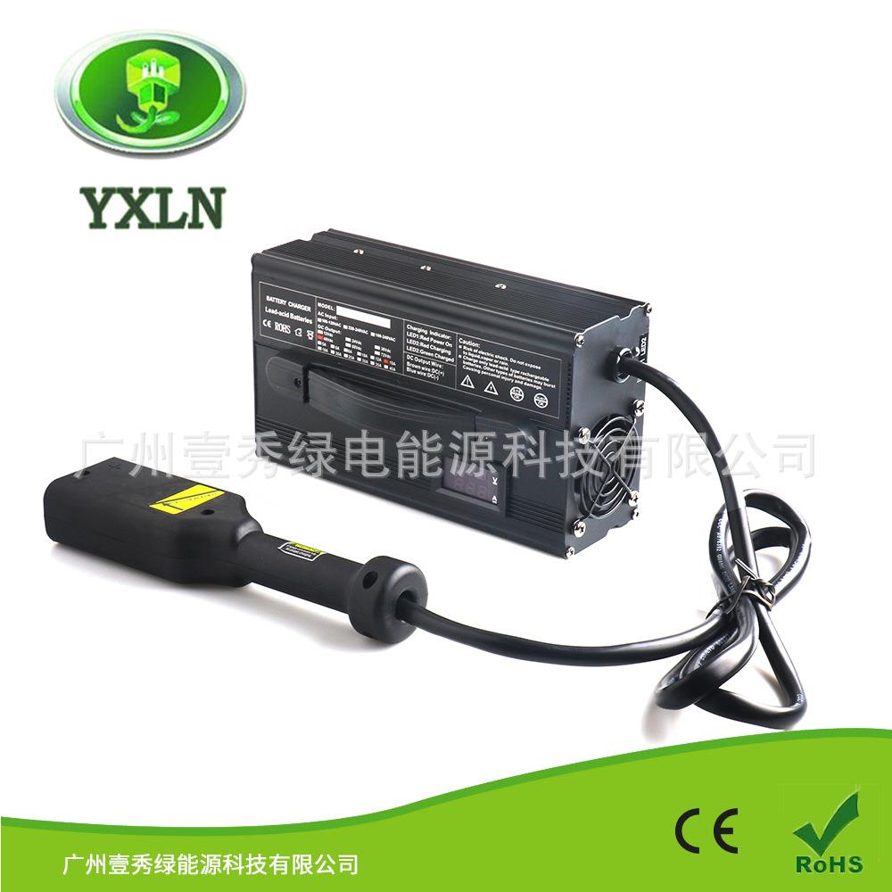 48V15A铅酸三元锂磷酸铁锂充电器 带平角头LED显示器和提手
