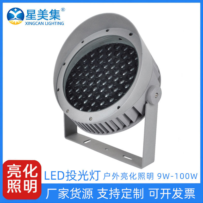园林工程LED专用投光灯9W-100W防水景观园林草坪插地灯圆形投光灯