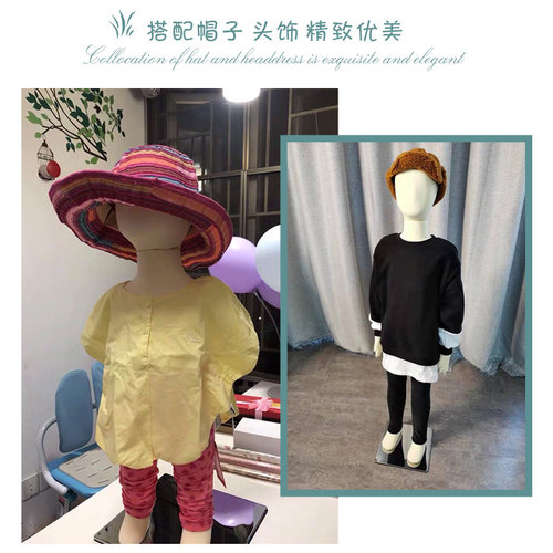 童装店儿童模特道具展示架子造型全身婴幼儿小孩服装店假软体模特