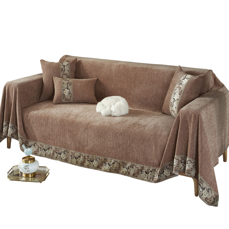 新中式沙发巾沙发垫四季通用套罩盖布布盖巾全盖防滑全包沙发罩