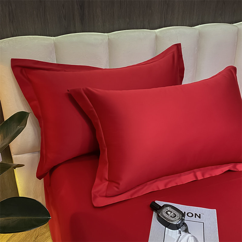 100全棉婚庆枕套一对装结婚红色纯棉枕头皮48x74cm双人枕头套新婚,床上用品,枕套,淘宝优惠券,粉丝福利购,淘宝优惠卷