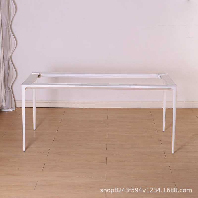 铝合金实心餐桌脚桌架岩板餐桌腿会议桌腿可加铝横梁大理石支撑架