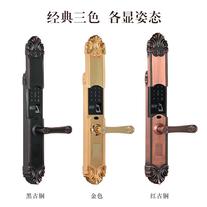喜饰家厂家直销指纹锁别墅大门电子锁智能锁速开智能速开指纹解锁