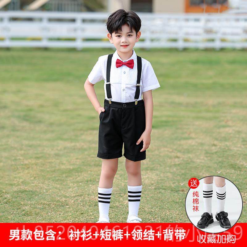 高档六儿童出服女演童白色公主蓬蓬纱裙礼服幼园儿毕业典礼表演一