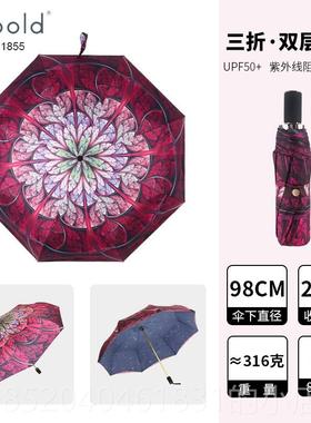 高档德国kool酷波德伞 晒太阳紫外线 防线d隐藏伞骨蛙张双b层布