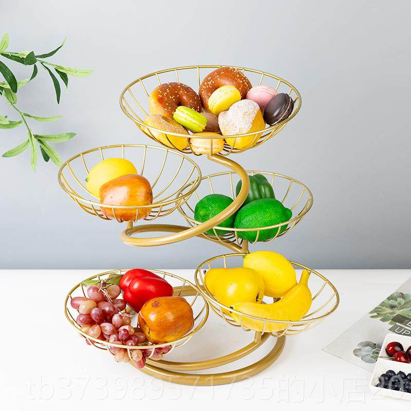 正品代层水果盘创意家用客茶厅下午点心蛋糕多架现简约奢华糖果干