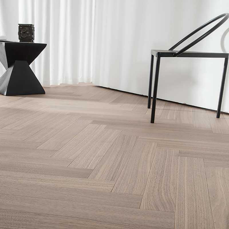 实木复合人字拼地板三层橡木现代简约黑胡桃木地板锁扣免胶安装包