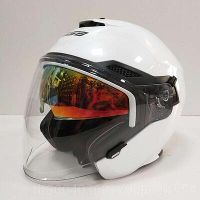 高档GSB摩女托车头盔秋电瓶车半盔机男3/4四分之三盔四季双车片2