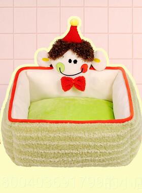 高档CUL呆半猫毛家族大容量窝冬季保暖通用封闭式宠物垫子沙猫发