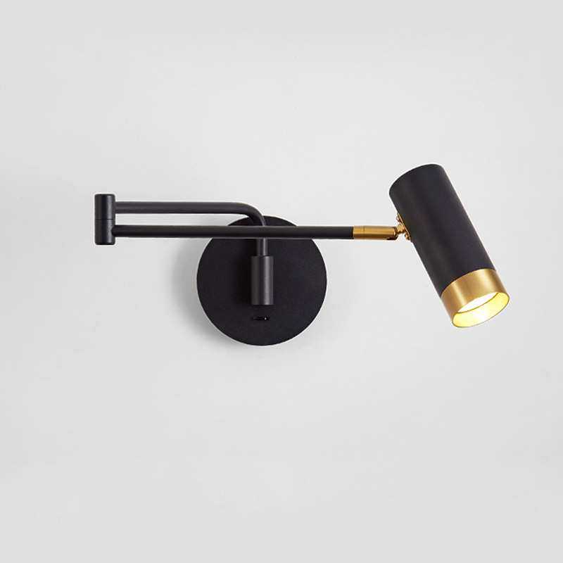 极简床头壁灯轻奢简约现代书房阅读看书led创意伸缩摇臂卧室墙灯