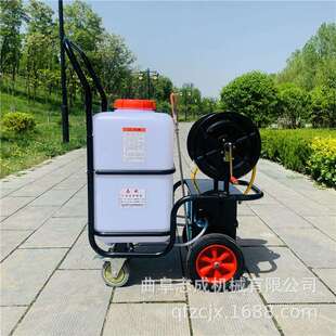 手推式电动喷雾器 地下室除尘喷洒机 60升移动式电瓶消毒车