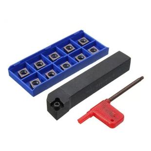 数控刀杆外圆车刀SCLCR1616H09+10片硬质合金CCMT09T304刀片+把手