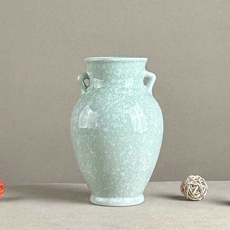 中式陶瓷花瓶餐桌摆件客厅水培鲜花装饰品家居陶罐马斯三角梅花器