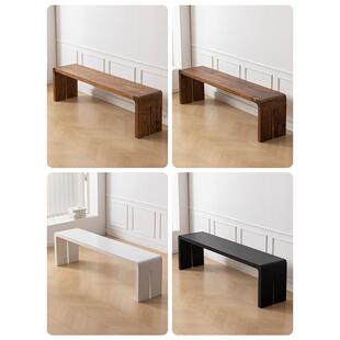 简约实木长条凳设计师款入户换鞋凳家用休息长凳凳原木床尾凳