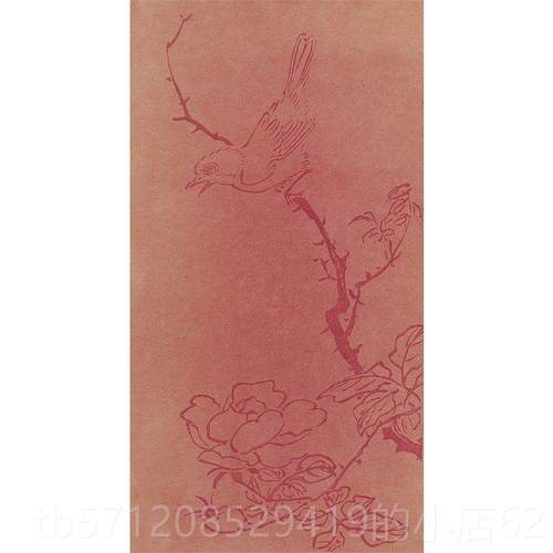 新款粉没骨信笺喷婚书小品纸微纸宣纸绢布册页书文房法作品花纸小