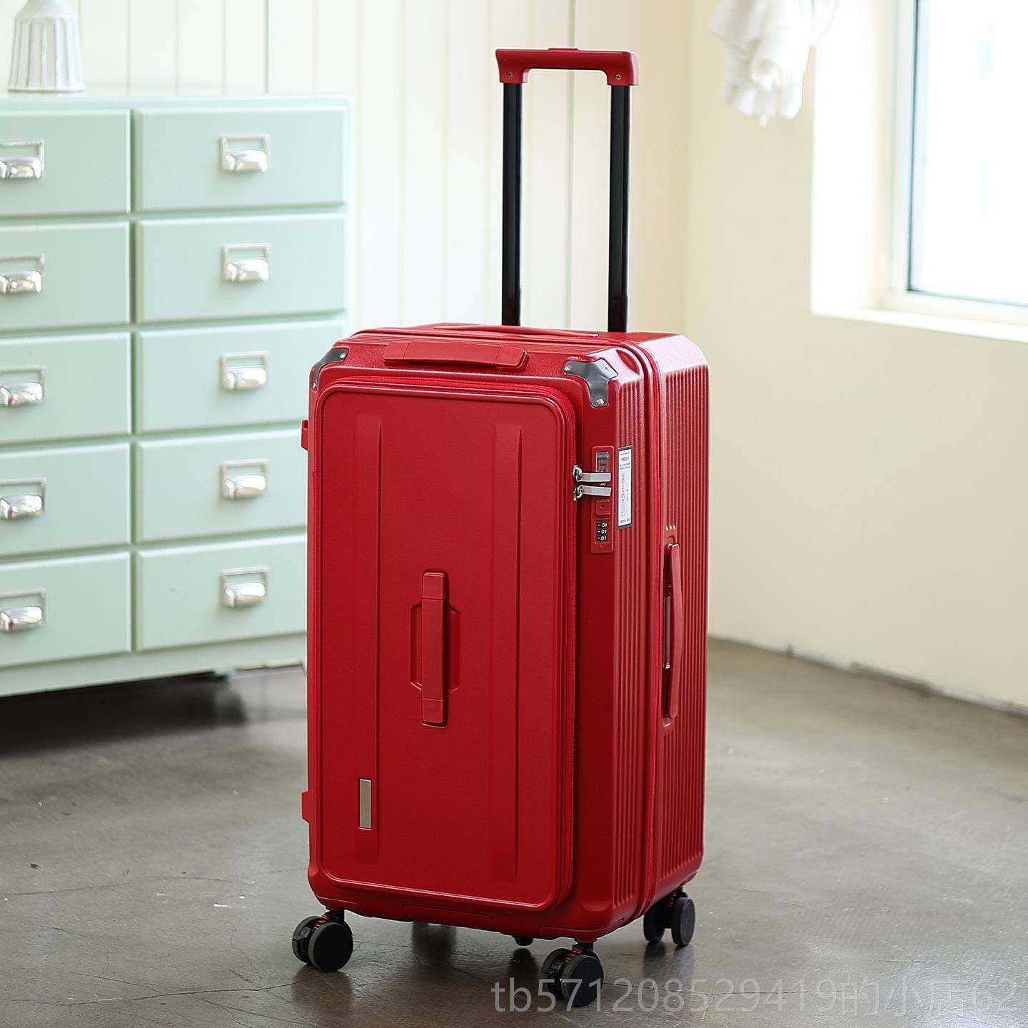 新款侧开行李箱大量可扩新款五容8轮拉杆展箱女密码皮箱子2寸旅行