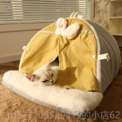 新款猫窝猫帐篷冬天保睡袋垫子宠物狗狗冬暖猫季封闭式猫子猫咪房