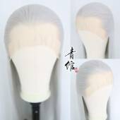 男士 新款 古装 假发套手钩美出尖古演风汉服cos写真人整顶假发长披