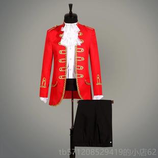 新款2018新款欧洲宫廷表演大帅男服装服男装影楼主礼题士演出服
