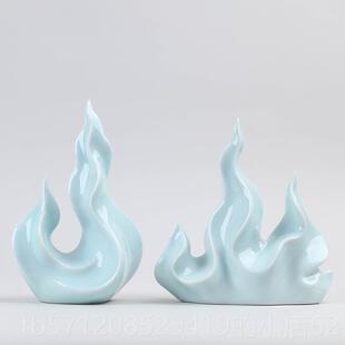 新款红色火属性火焰陶瓷品摆件乔招财办公室玄装关家居饰品工艺迁