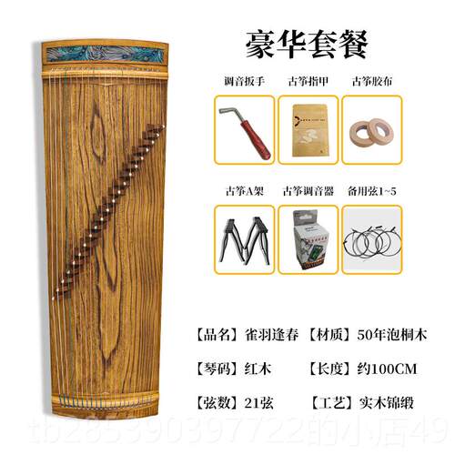 新款调发货迷你小古筝挖筝筝2入1弦可携式一米成人儿童初学门考十