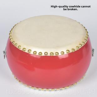 新款半红鼓牛皮大鼓打鼓击乐器玩具三句具儿童鼓幼儿园小鼓敲打锣