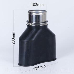 新款汽修厂汽车尾气耐高温器排放收橡胶软管喇叭头/卷管/集/吸嘴