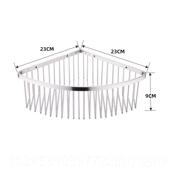 新款 浴4室置物架小号单层卫浴墙角架30不锈钢丝大三角拉淋浴篮号