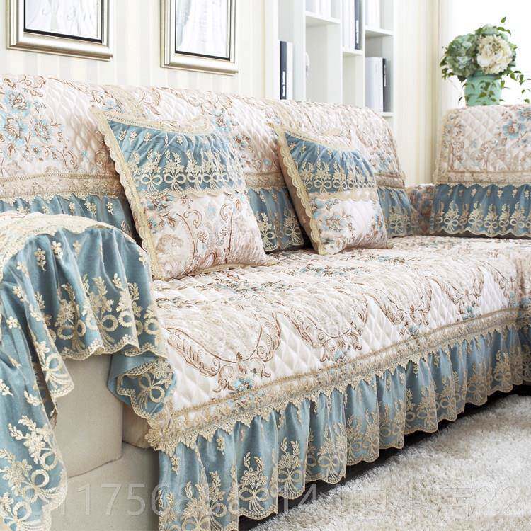 正品欧式沙发垫用防滑蕾定巾丝简约现代四季通春夏亚麻靠背布艺套