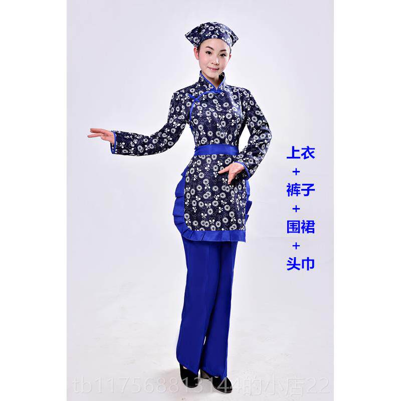 正品服阿庆嫂戏剧铁梅村姑表演服装农村抗战茶女民兵团李奶奶小品