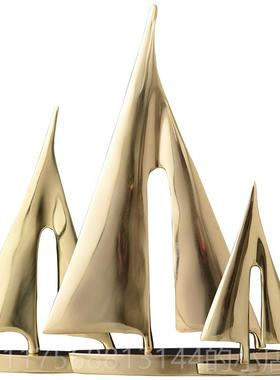 正品帆风顺帆船摆件厅电酒视柜柜家居软装饰品乔迁送一礼办公客室