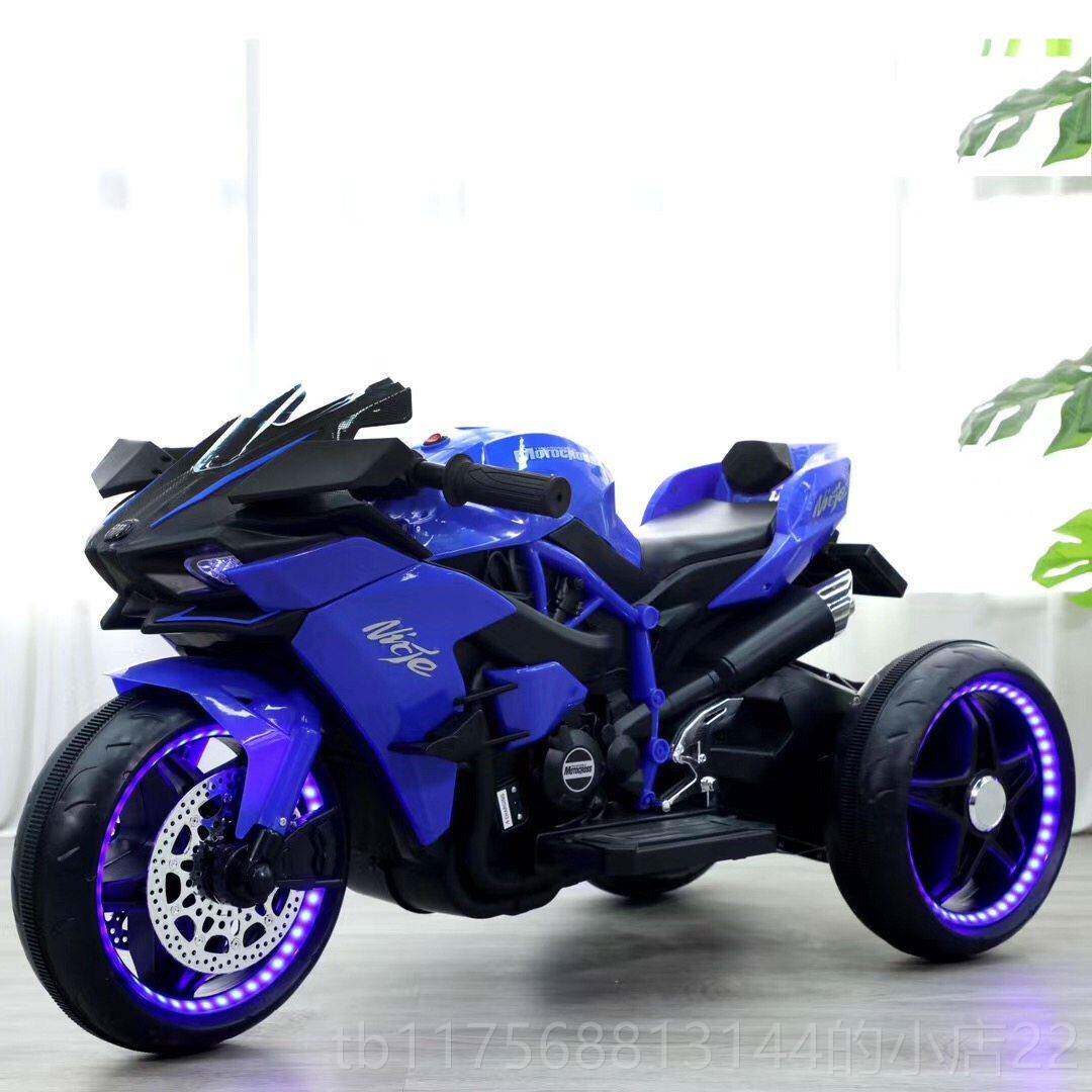 正品新车款儿童电动三轮摩托电瓶可充电驱小孩宝双宝可坐人大号玩