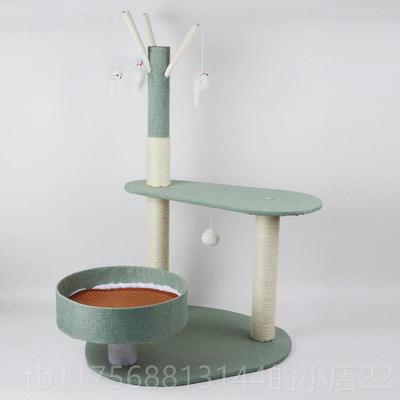 正品猫爬架别墅猫趴窝猫架猫实固树猫抓板用品夏季木稳一体布偶大