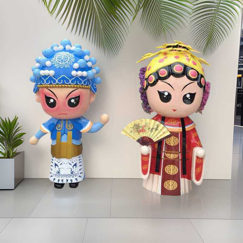 商场迎宾人物雕塑潮玩公仔模型玻璃钢网红店打卡拍照立体卡通摆件