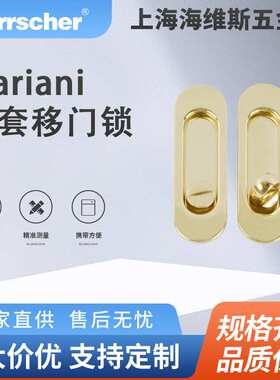意大利进口Mariani铜成套移门锁2N-TPD环保酒店移门拉门