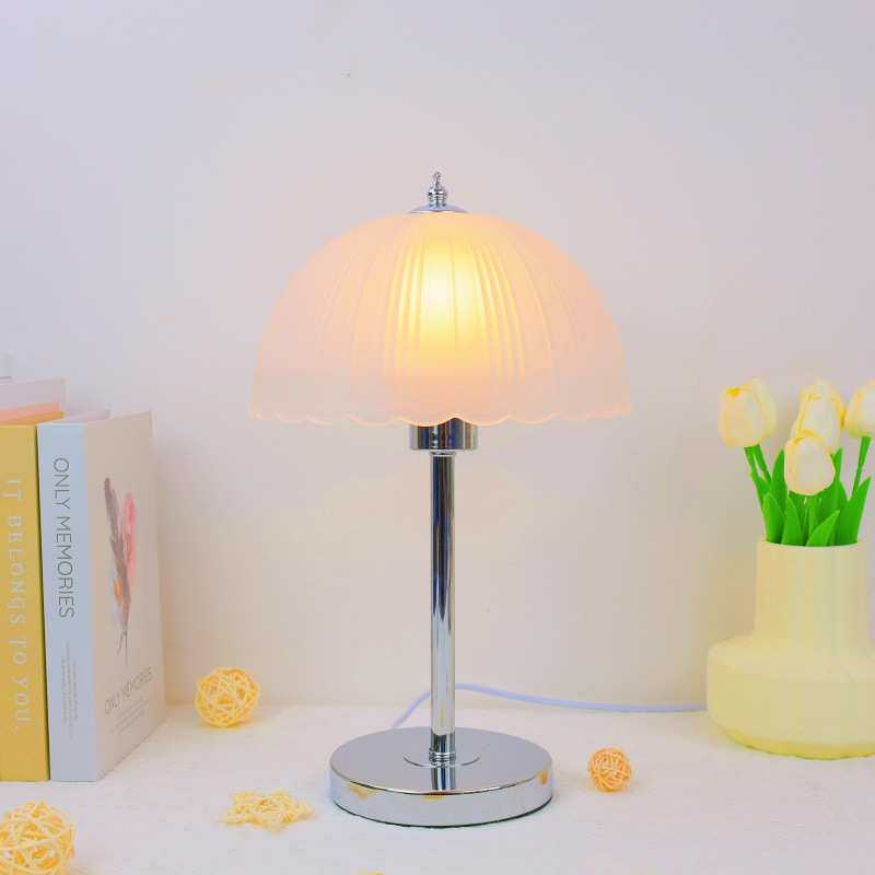 床头灯ins风轻奢高级感结婚长明灯氛围装饰充电卧室简约 花瓣台灯